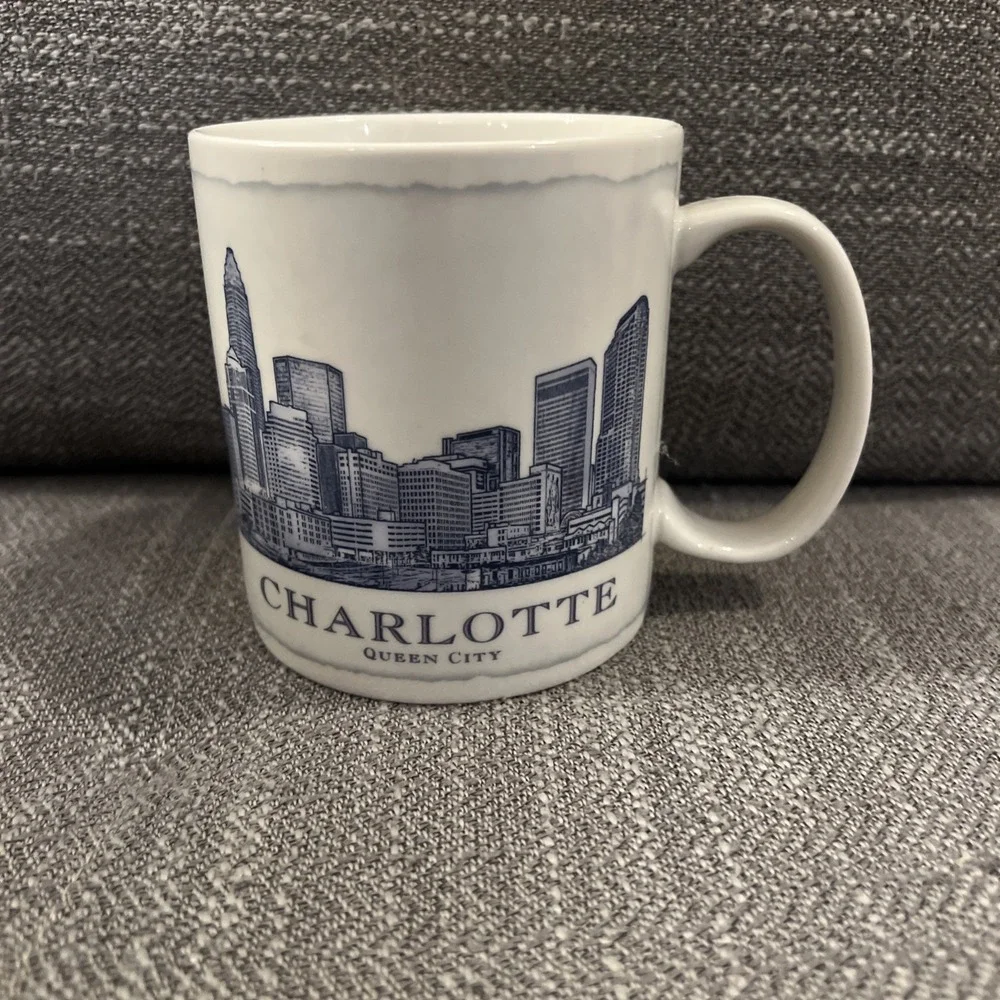 Starbucks 2007 CHARLOTTE NC Queen City Architecture Series Skyline Mug 18 oz